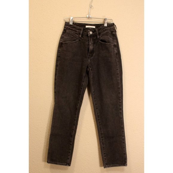 Pacsun Double Black Charcoal Gray High Rise Mom Jeans online worn twice SOLD OUT - Picture 7 of 9